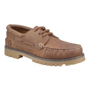 Cotswold Mens Inglecote Leather Boat Shoes / Camel